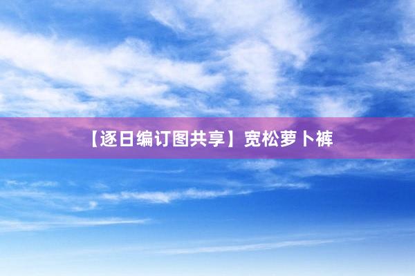 【逐日编订图共享】宽松萝卜裤