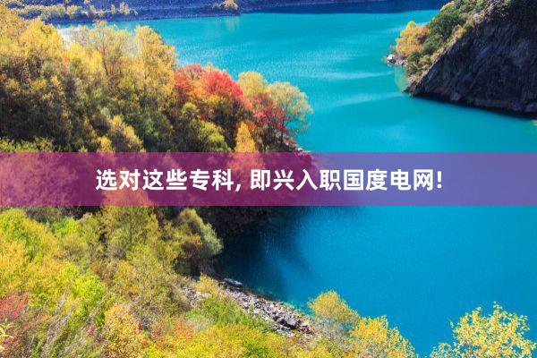 选对这些专科, 即兴入职国度电网!