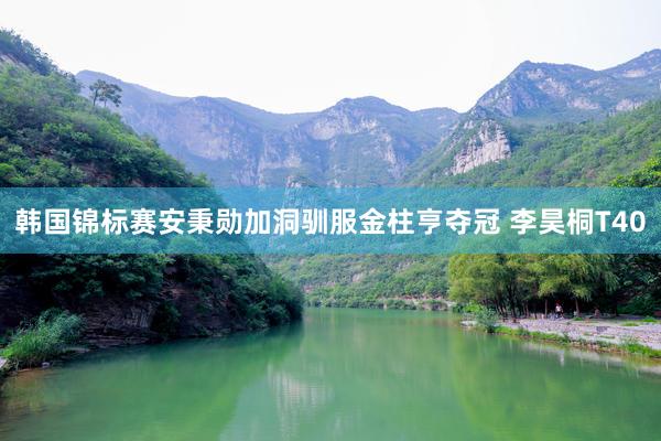 韩国锦标赛安秉勋加洞驯服金柱亨夺冠 李昊桐T40