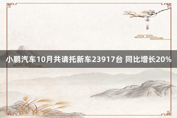小鹏汽车10月共请托新车23917台 同比增长20%