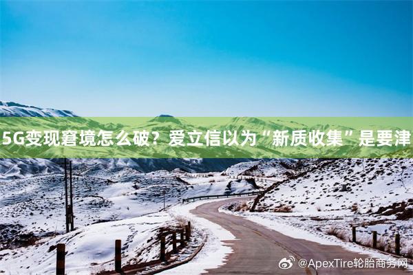5G变现窘境怎么破？爱立信以为“新质收集”是要津