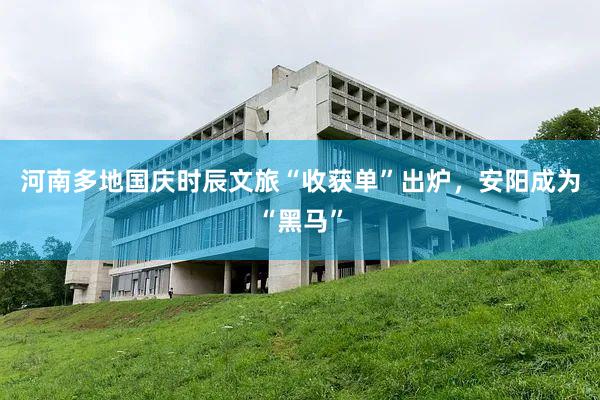 河南多地国庆时辰文旅“收获单”出炉，安阳成为“黑马”